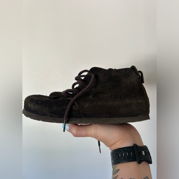 Brown BIRKENSTOCK Suede Leather Oxfords Comfort 38 EU L7 - 7.5 Made in GERMANY - Picture 5 of 9